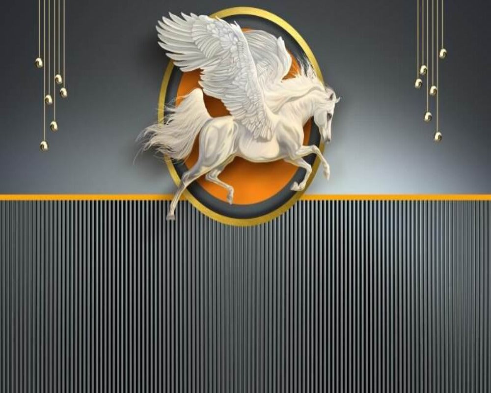 3D Wallpaper Flying Mystic Pegasus